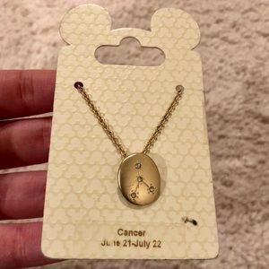 Disney Parks Cancer Necklace Gold NWT